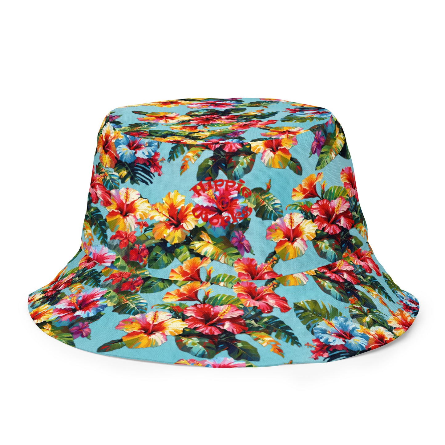 "Hibiscus" Reversible bucket hat