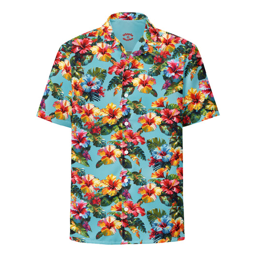 "Hibiscus" Unisex Button Shirt