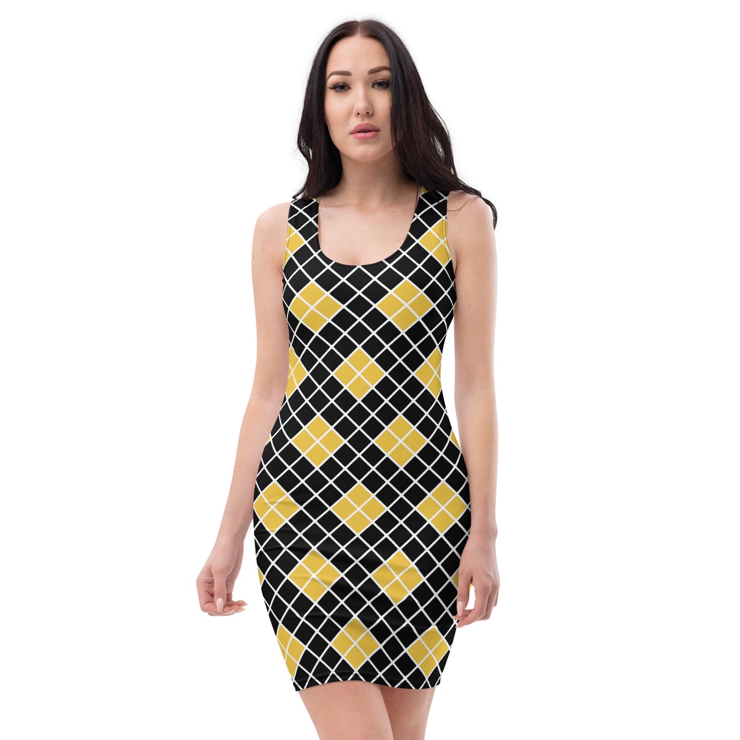 "Checkers Gold" Sublimation Cut & Sew Dress