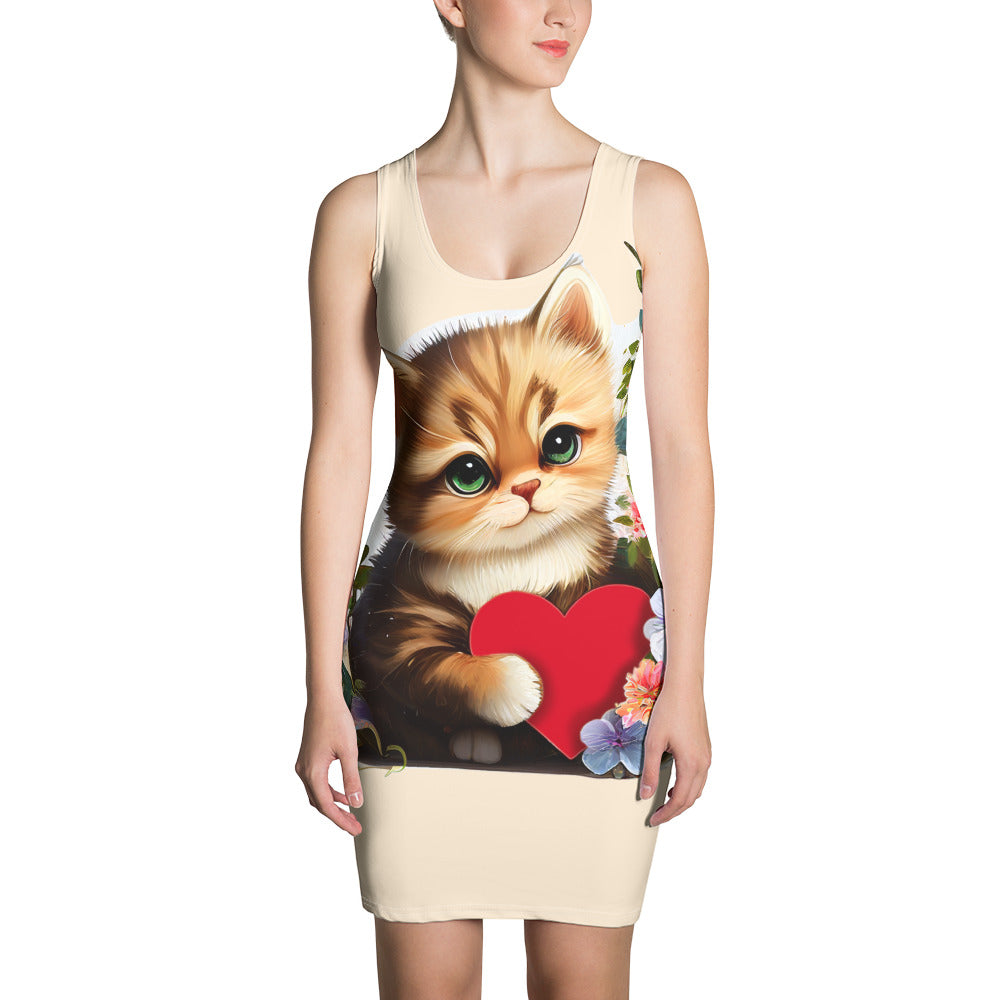 "Kool Cat #10" Sublimation Cut & Sew Dress