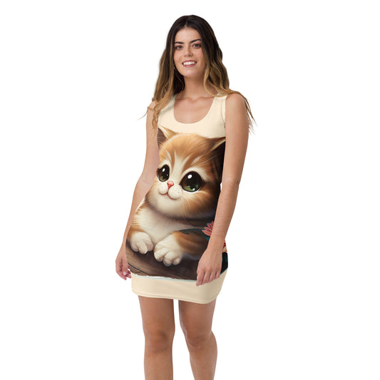 "Kool Cat #9" Sublimation Cut & Sew Dress