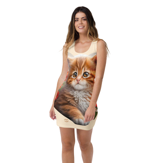 "Kool Cat #12" Sublimation Cut & Sew Dress