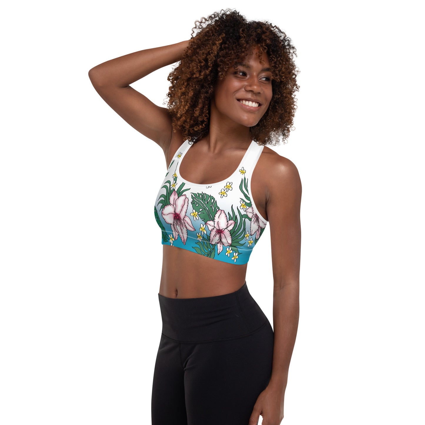 "Tropical Delight" Padded Sports Bra