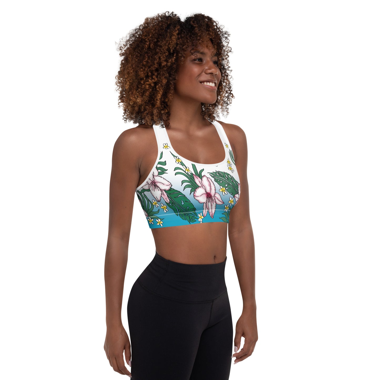 "Tropical Delight" Padded Sports Bra