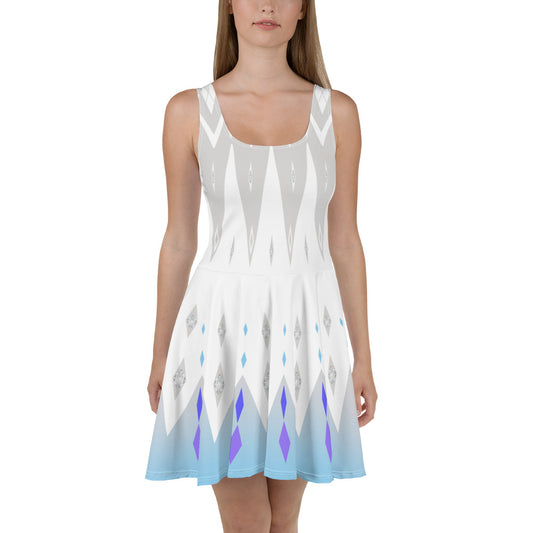 "Diamond Blue" Skater Dress