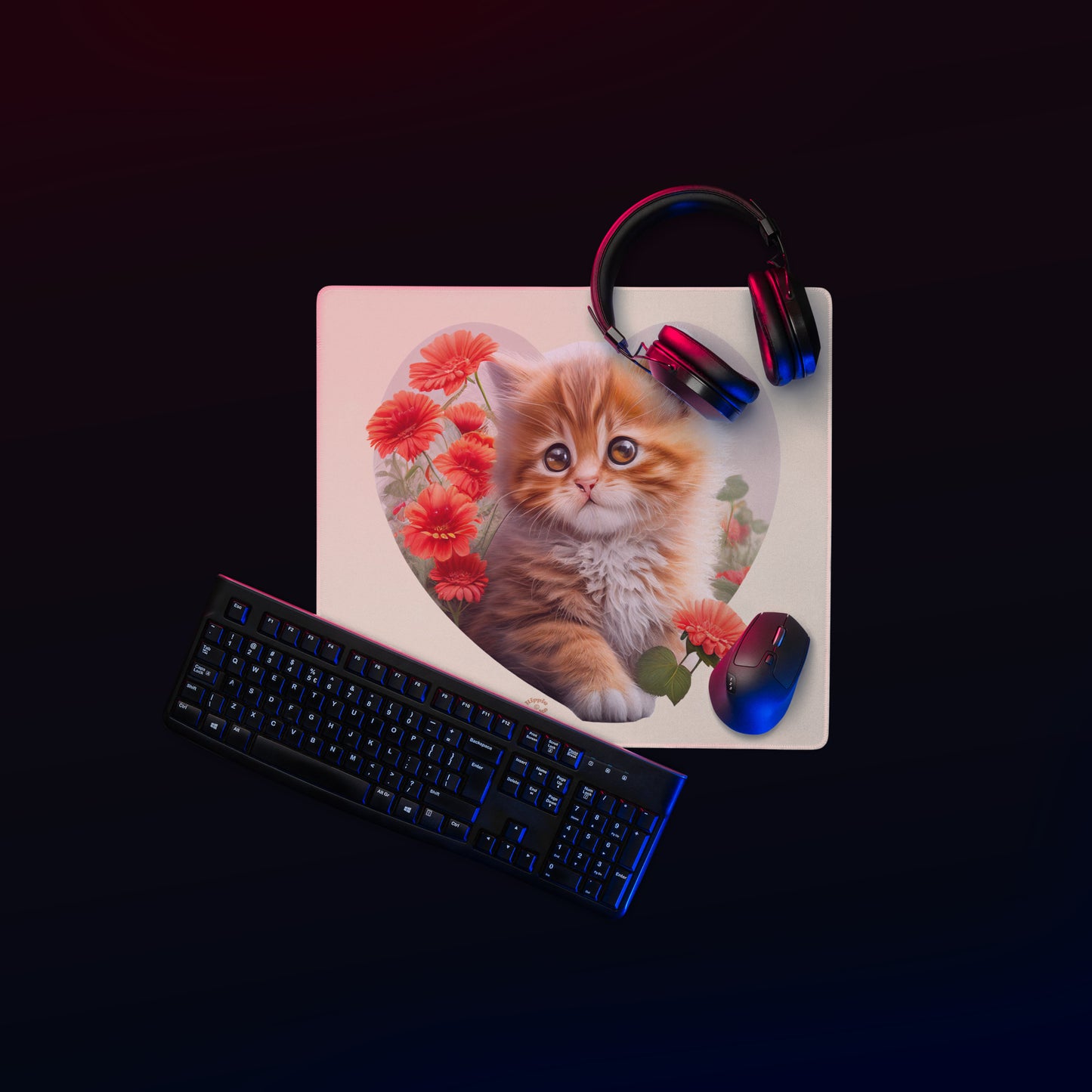 "Kool Cat" Gaming Mouse Pad