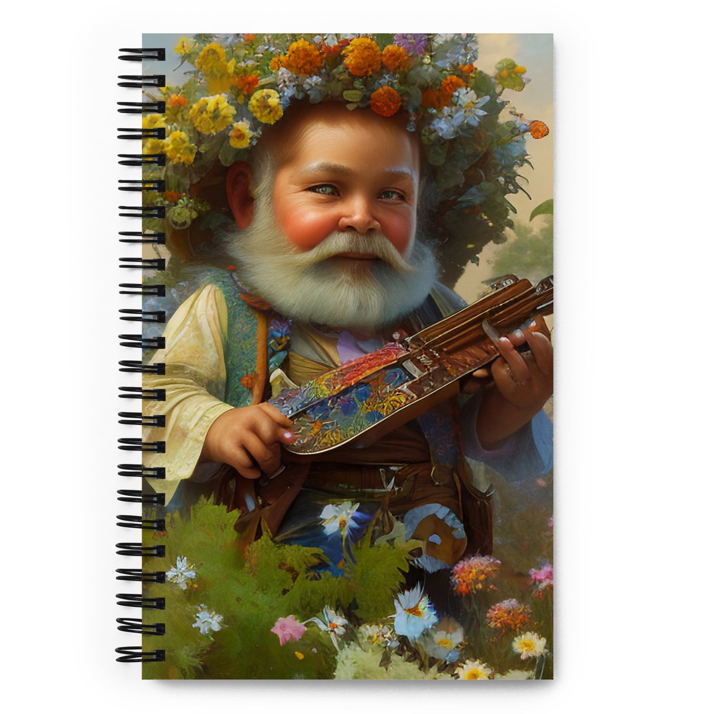 "Hippie Gnome" Spiral Notebook