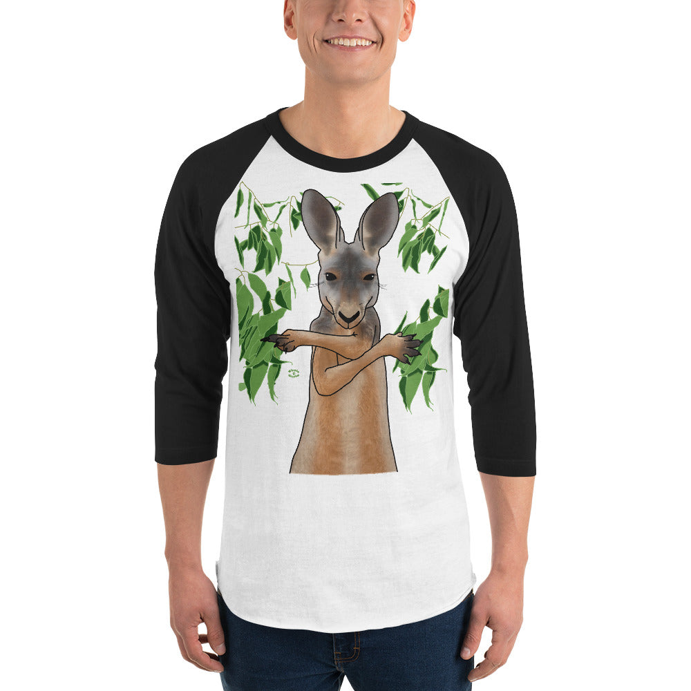 "Kool Kangaroo" 3/4 sleeve raglan shirt